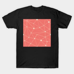 Pentagon grid coral T-Shirt